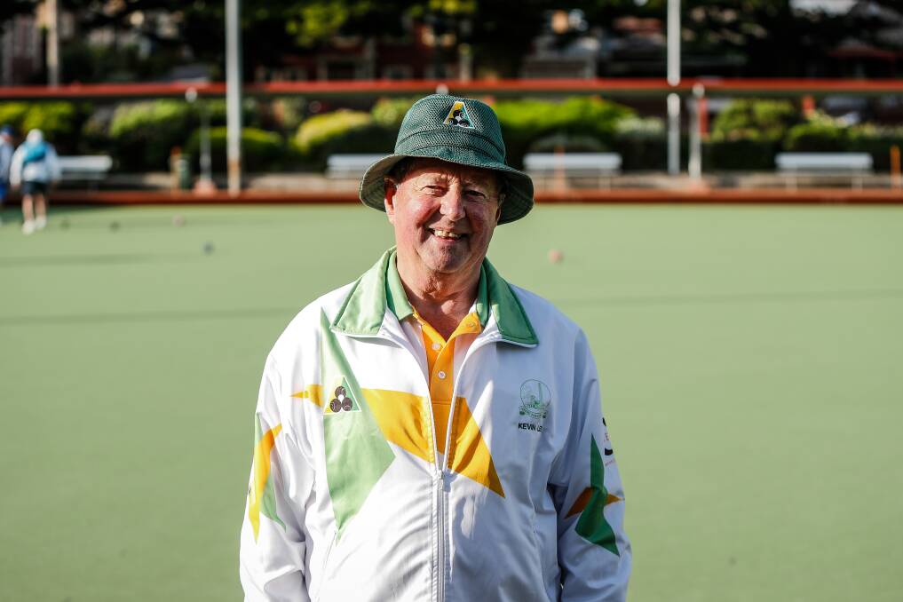 Going strong: Terang legend Kevin Lee has embarked on his 57th season of bowls at the age of At 82. And he said he had no plans of retiring. Picture: Christine Ansorge