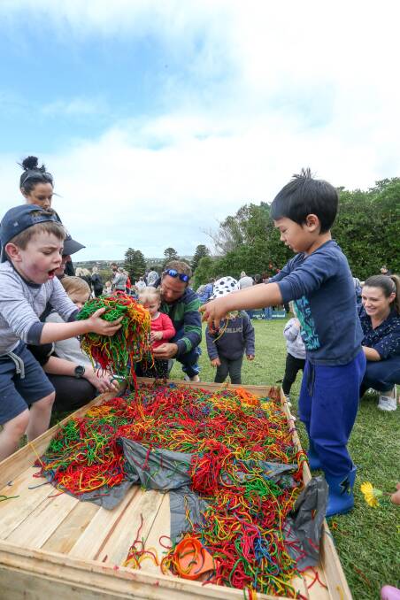 LOTS OF FUN: Thousands of people attended the Messy Play Day on Sunday. A free family day at Flagstaff HIll is on Wednesday. Picture: Michael Chambers