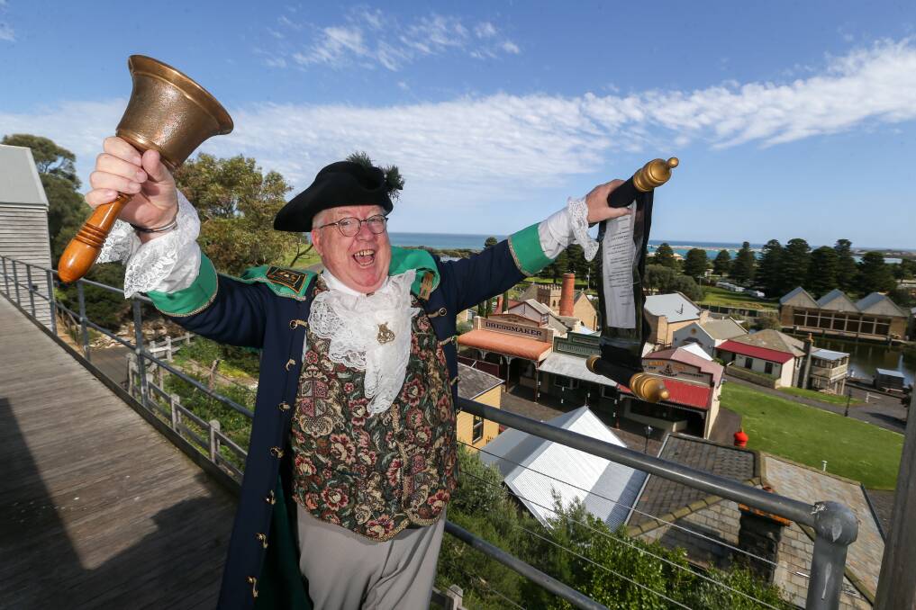 BIG SET OF LUNGS: Town crier Gavin Barker will host the 26th Australian Town Crier Championships in Warrnambool on Saturday. Picture: Michael Chambers