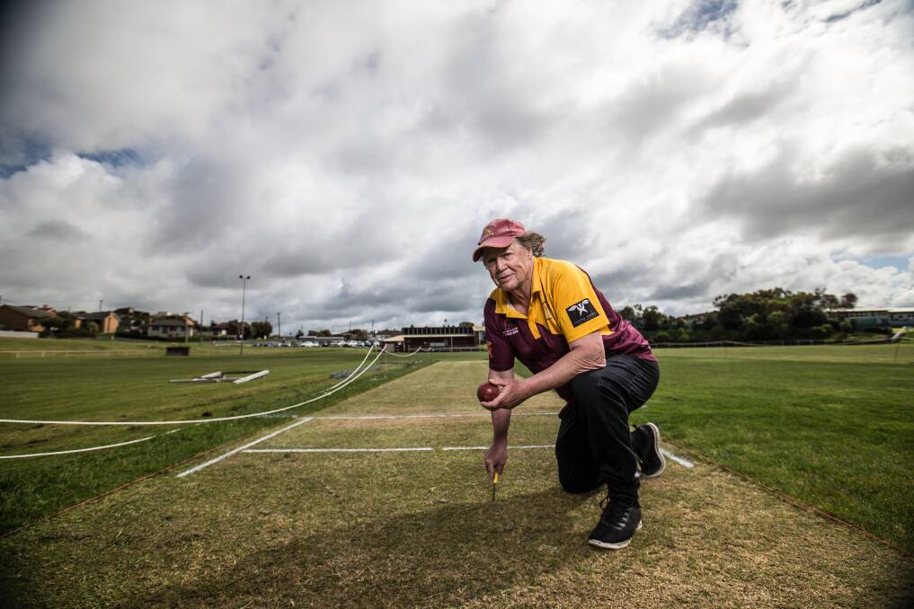 Kevin Fox is a curator at East Warrnambool's Jones Oval. Picture: Christine Ansorge