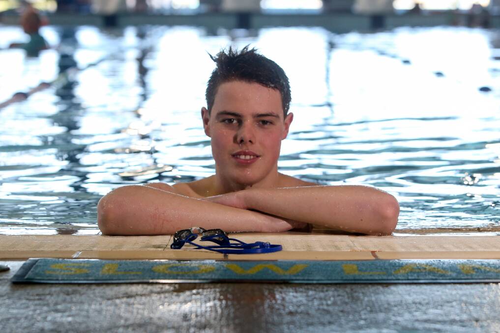 SECOND HOME: Warrnambool swimmer Alex Johnston spends time most days in the Aquazone pool. He represented Victoria in 2018. Picture: Michael Chambers