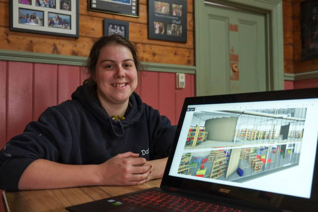 New vision: Warrnambool's Jessica Brownsea has had her masters of architecture library design selected for an exhibition at Federation Square. Picture: Rob Gunstone
