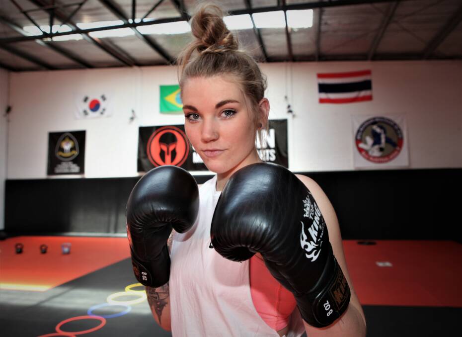 Winner: Koroit mixed martial arts fighter Alish Smith has progressed through to the second round of the world championships in Bahrain. Picture: Anthony Brady.