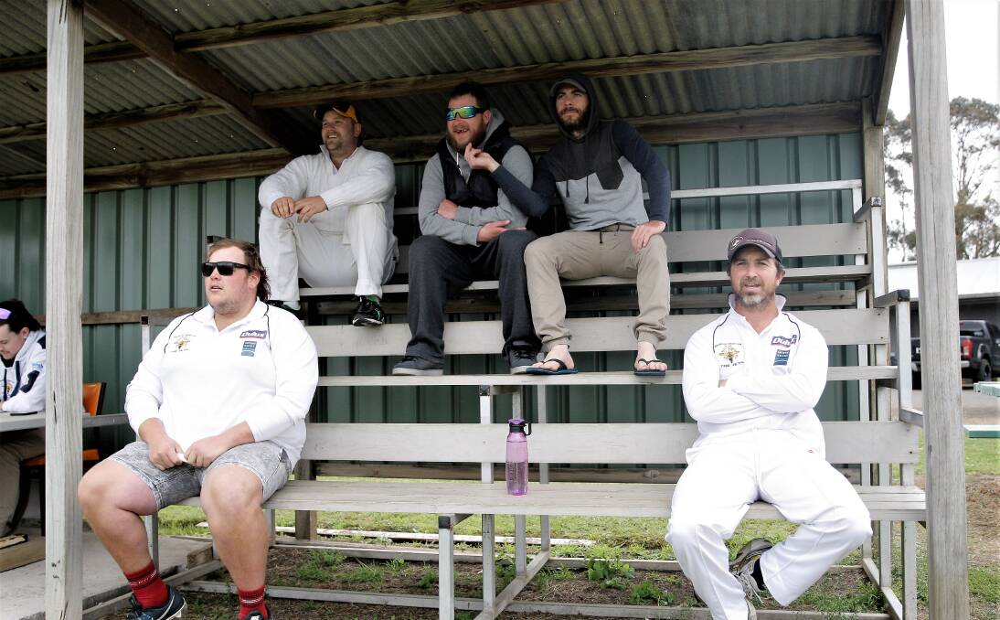 GOOD SEAT: The grandstand at Winslow Recreation Reserve is turning out to be a very popular place to watch Grassmere Cricket Association action from. 