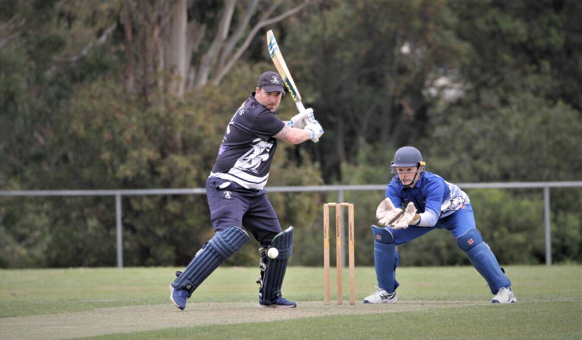 Huge knock: Port Fairy's Kalon Wilkie scored an unbeaten 143 against Koroit on Saturday in division three. Picture: Anthony Brady