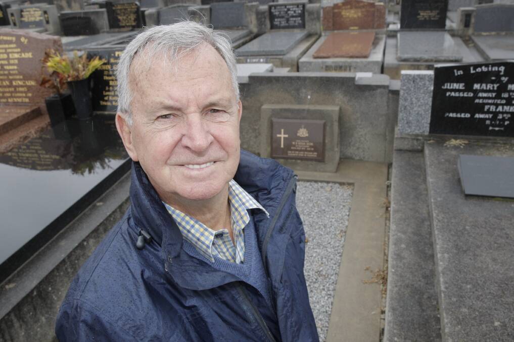 Not forgotten: Doug Heazlewood will run a tour of WWI graves at 1.30pm on Sunday including at the grave of Private William Ryan.