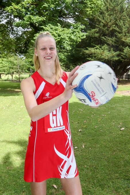 TALL ORDER: South Warrnambool netballer Ally Mellblom enjoys playing defence for the Roosters. Picture: Michael Chambers