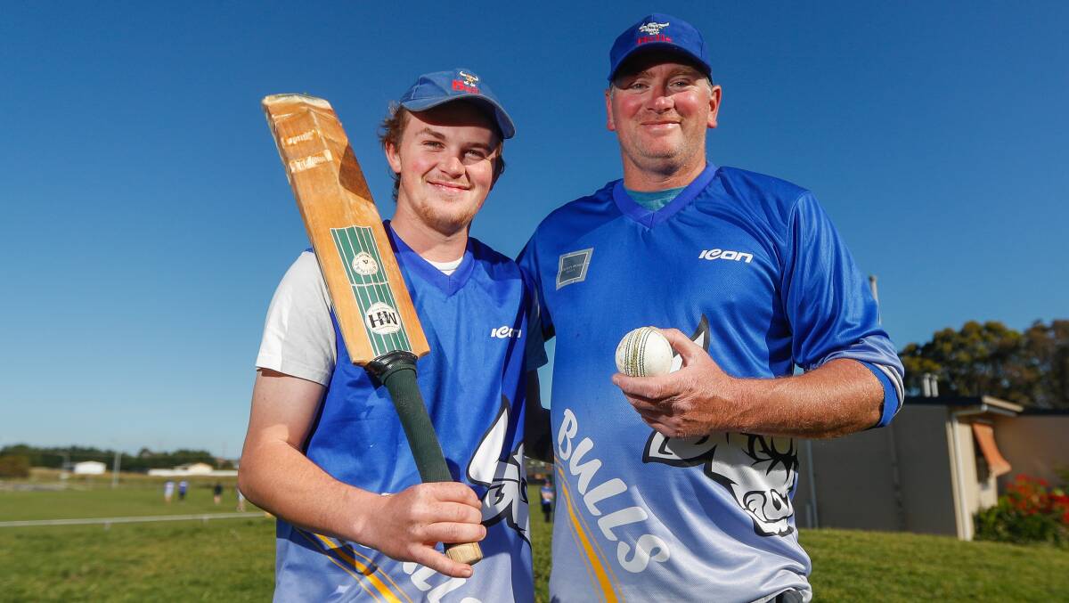Tyler and Jason Mungean are a father son combo who play for Brierly-Christ Church. Picture: Morgan Hancock