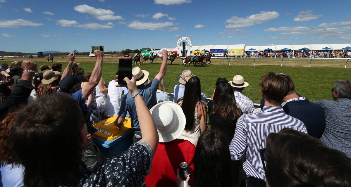 On a winner: Record crowds flocked to Dunkeld's annual race meeting on Satuday, prompting a review of infrastructure for next year's event. Picture: Michael Chambers