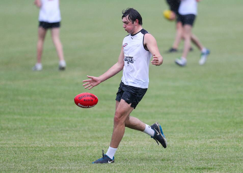 IMPRESSIVE: Cobden's Lachie Gass, pictured training with TAC Cup club Greater Western Victoria Rebels in December, is considered one of the Bombers' brightest prospects. Picture: Morgan Hancock