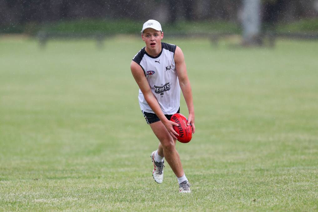 RISING UP THE RANKS: Terang Mortlake's Kane Johnstone is training with TAC Cup club Greater Western Victoria Rebels. Picture: Morgan Hancock