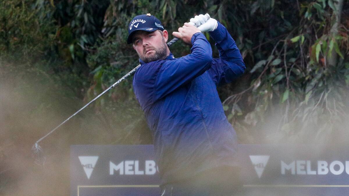 IN THE HUNT: Warrnambool's Marc Leishman is four shots behind the leader at the Australian Open. Picture: Morgan Hancock