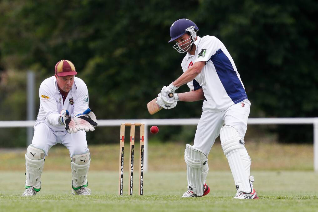 Big score: Mortlake's Clinton Baker was in fine form on Saturday, finishing 69 not out. Picture: Morgan Hancock