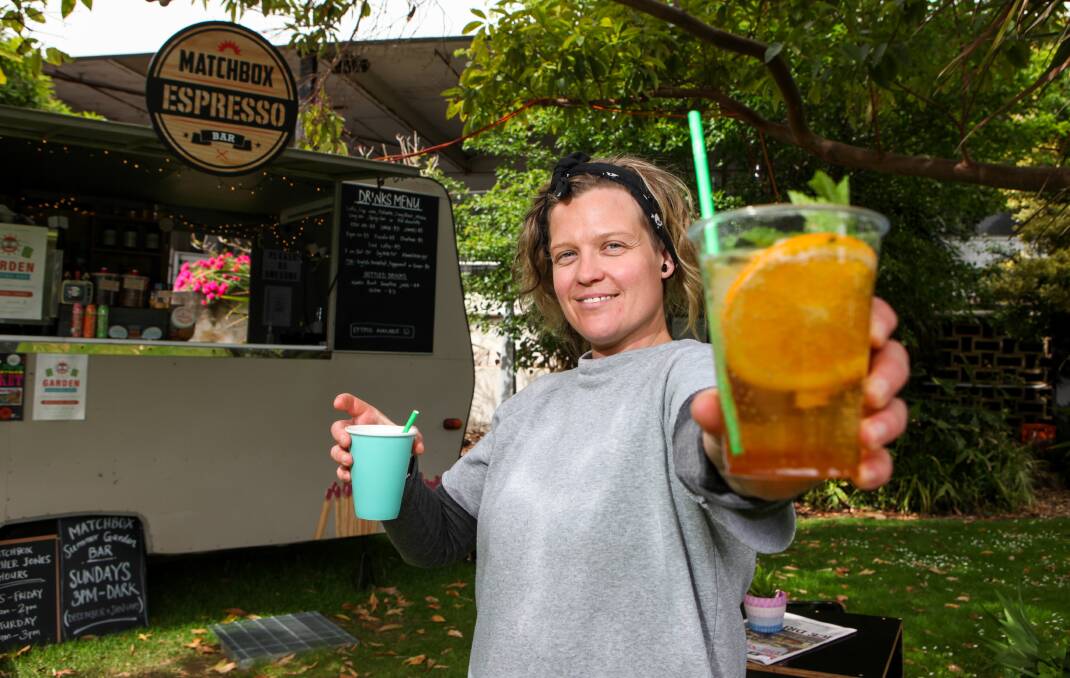 Picnic time: Matchbox Espresso owner Bek Barnes will be shaking up cocktails and spinning some tunes at the Summer Garden Cocktail Bar in Fletcher Jones Gardens. Picture: Rob Gunstone
