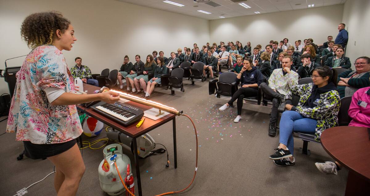 Brauer College students enjoyed the University of Melbourne's high school science delivery program. Picture: Christine Ansorge