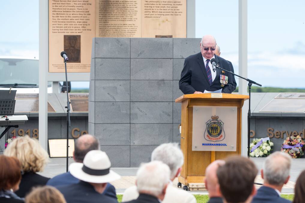 GRATEFUL: Warrnambool RSL president John Miles says the community's support, for both its new war memorial and poppy appeal, is humbling. Picture: Christine Ansorge