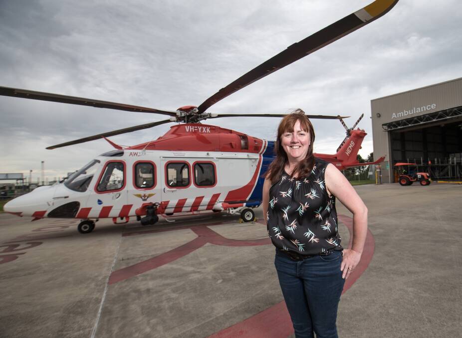 Flying In: Warrnambool City Council's Sue Rondeau is looking forward to see the Air Ambulance helicopter land at Lake Pertobe on Saturday. Picture: Christine Ansorge