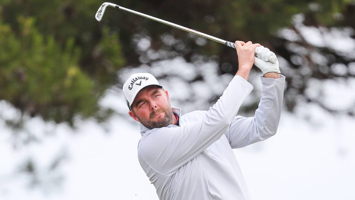 FIGHTING HARD: Marc Leishman is in contention early at the Australian Open. Picture: Morgan Hancock