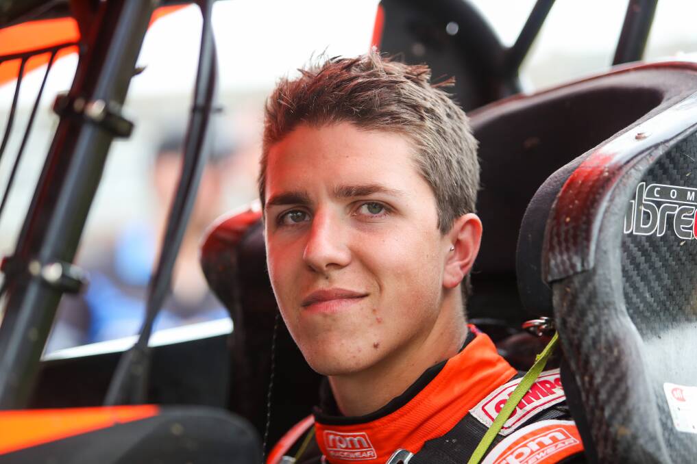 NEXT GEN: Bendigo's Rusty Hickman is considered one of the country's best young sprintcar drivers. He is aiming for a spot in Sunday's Grand Annual Sprintcar Classic finale. Picture: Morgan Hancock