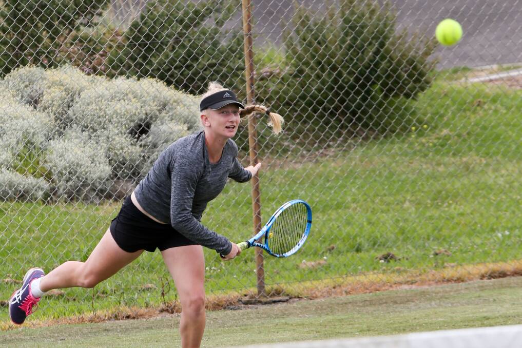 Young gun: Hawkesdale's Eloise Swarbrick has been knocked out of the Labour Day tournament in Warrnambool.