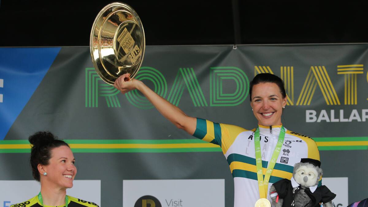CONDIDENT: Canberra's Rebecca Wiasak, who recently won the national road criterium title, will be looking to finish her first Melbourne to Warrnambool this Saturday. Picture: John Veage