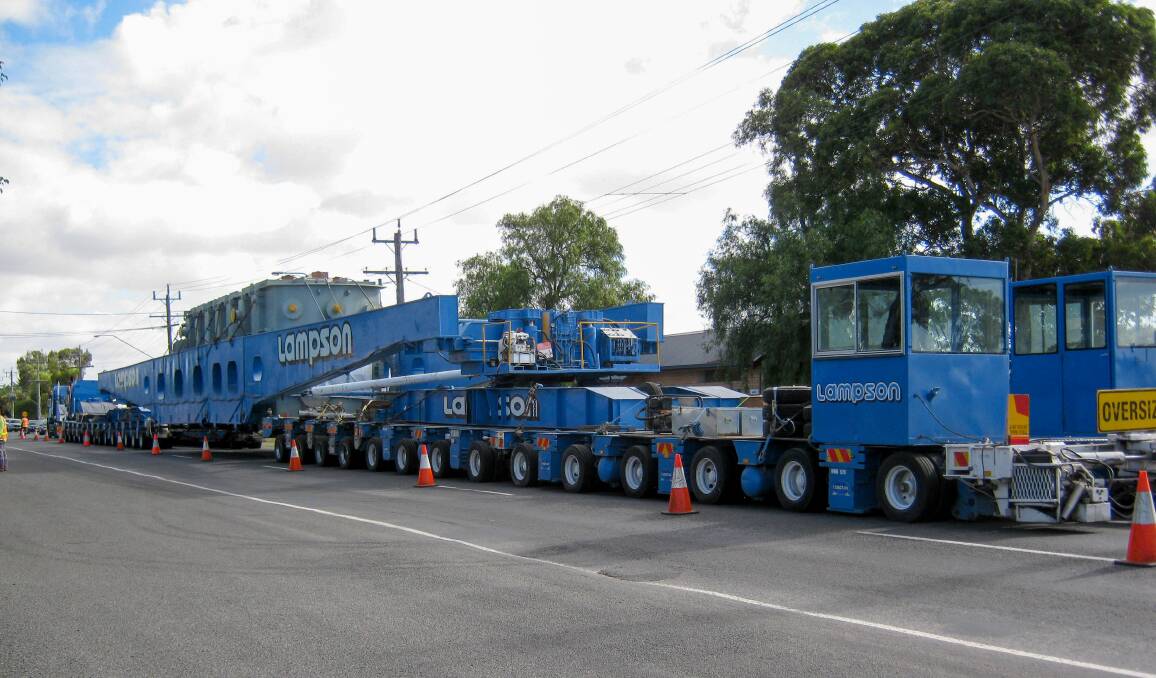 Huge: A superload transporter which travelled through the south-west in January this year. Picture: Ian Quigley