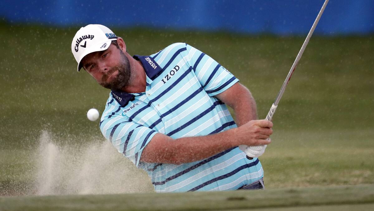 FIGHTING: Marc Leishman is hoping to pull himself into the top 12th in the final round of The Masters on Monday. Picture: AP Photo/Matt York