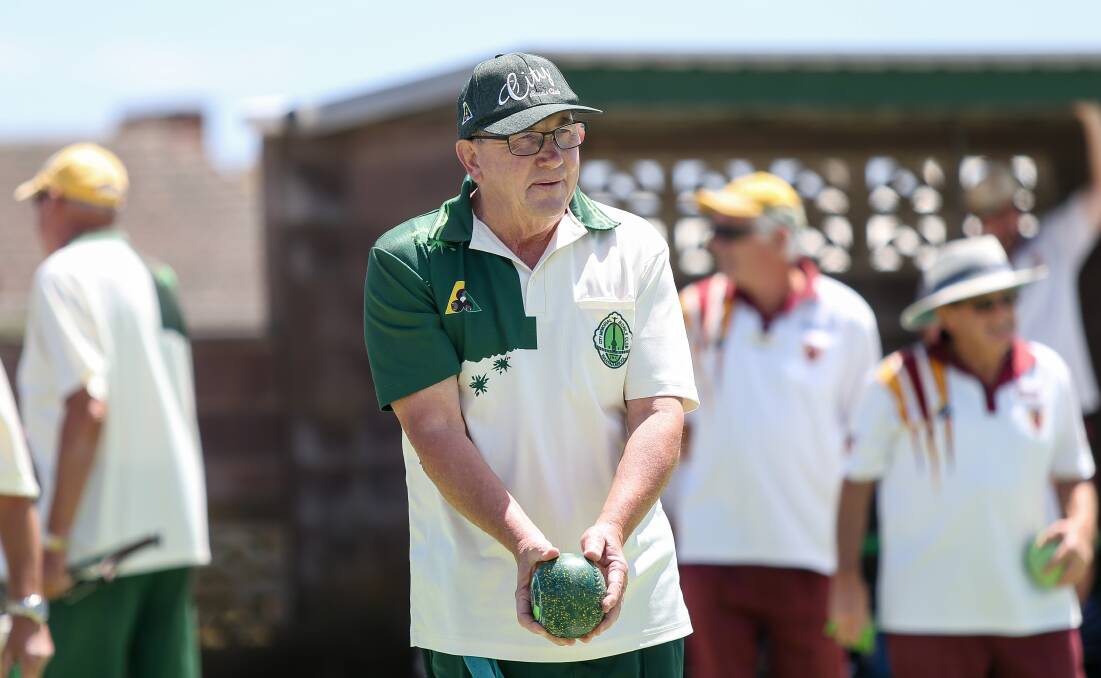 CONCENTRATION: City Memorial Gold's Norm Garner prepares to bowl on Saturday in his team's win over Timboon Gold. Finals remain on the radar for the Warrnambool team. Picture: Christine Ansorge