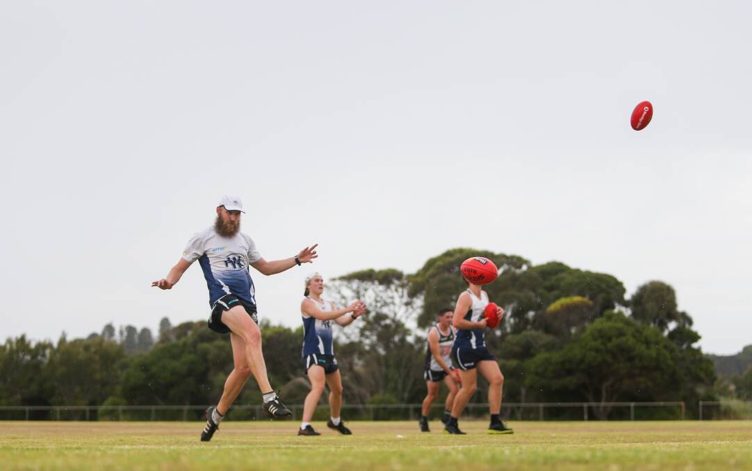 SUMMER STINT: Dan Weymouth performs a drill during a Warrnambool pre-season session earlier this month. Picture: Morgan Hancock