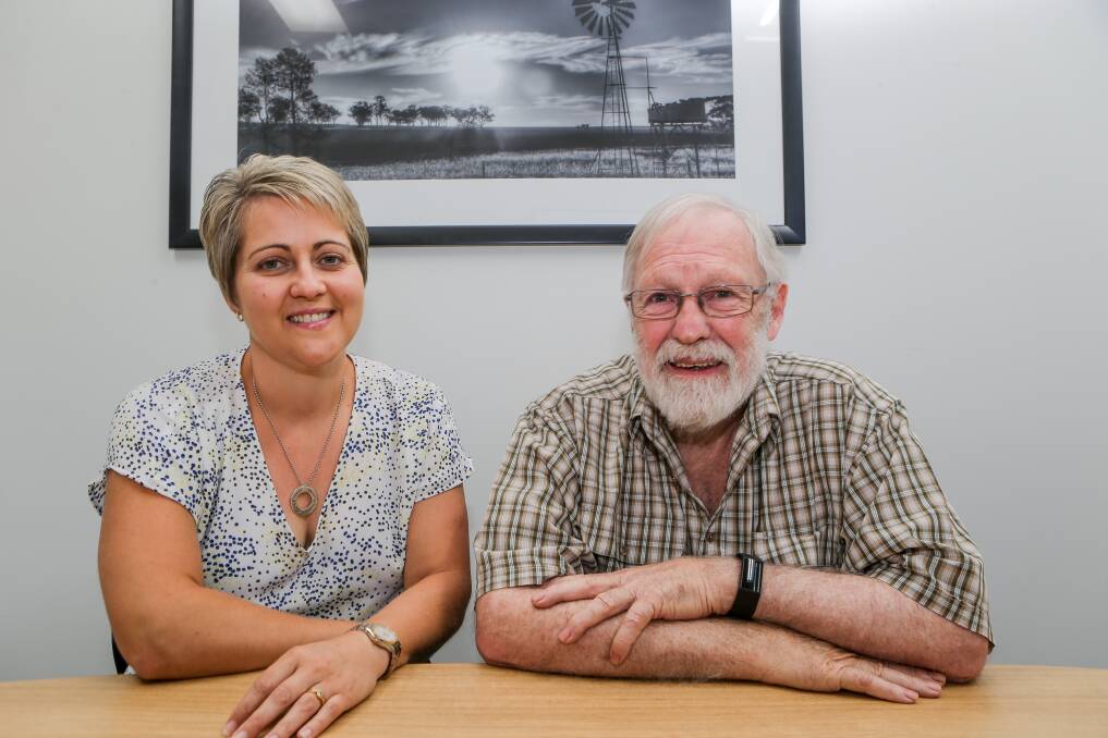 Teamwork: Emma Arthur and Rod Carter are organising a financial literacy workshop for women to be held in Warrnambool. Picture: Anthony Brady