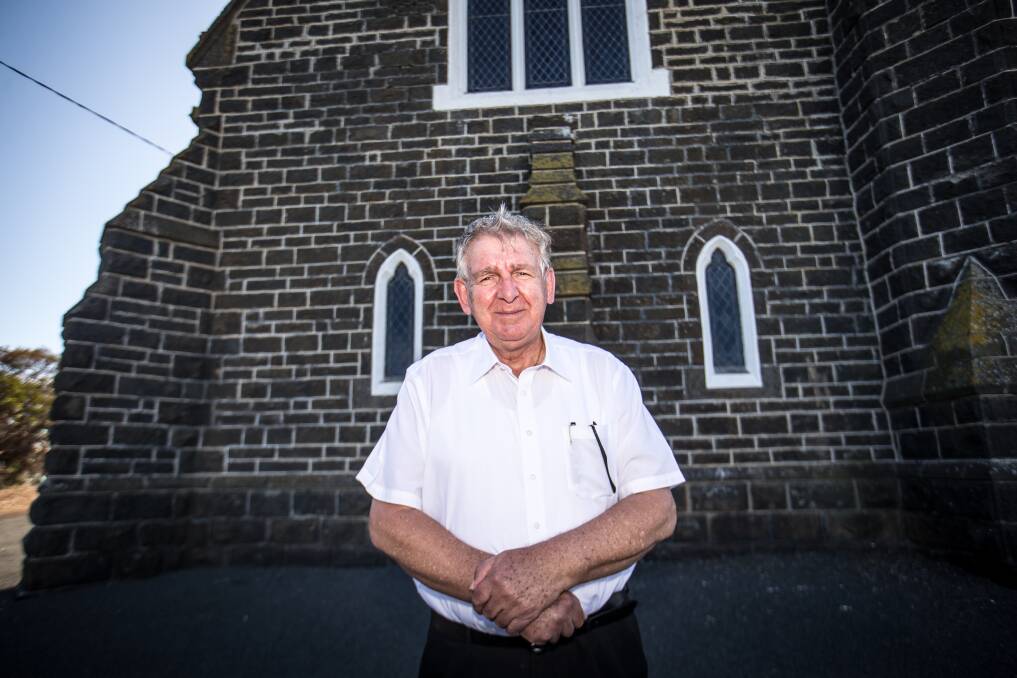 One last time: Fr Bill van de Camp will hold the final mass at St John's Catholic Church in Orford on Sunday. Picture: Christine Ansorge