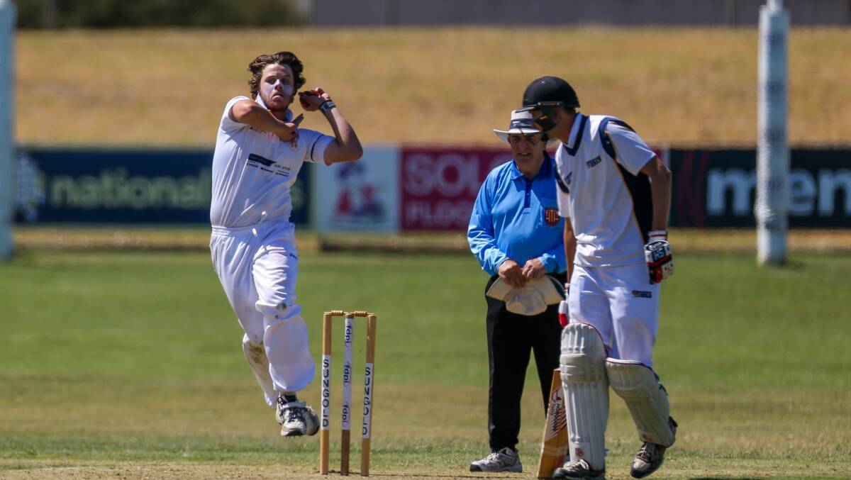 STAR: Nestles bowler Jacob Hetherington was a key player in the Western Waves' win on Saturday. He scored 40 and took 2-16. Picture: Anthony Brady