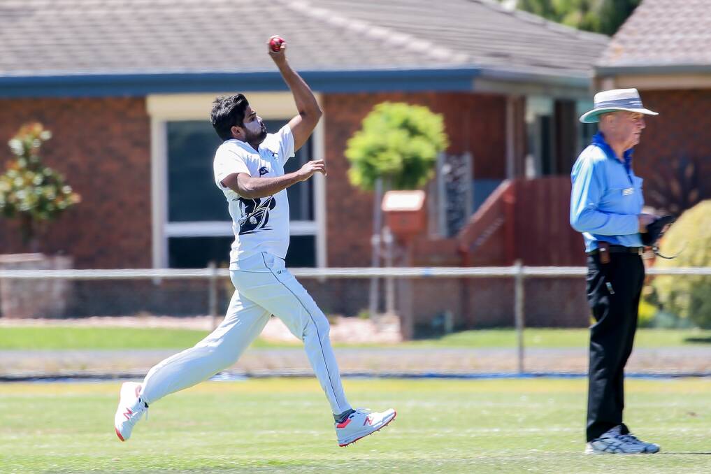 Star: Port Fairy's Jason Perera in action earlier this year.