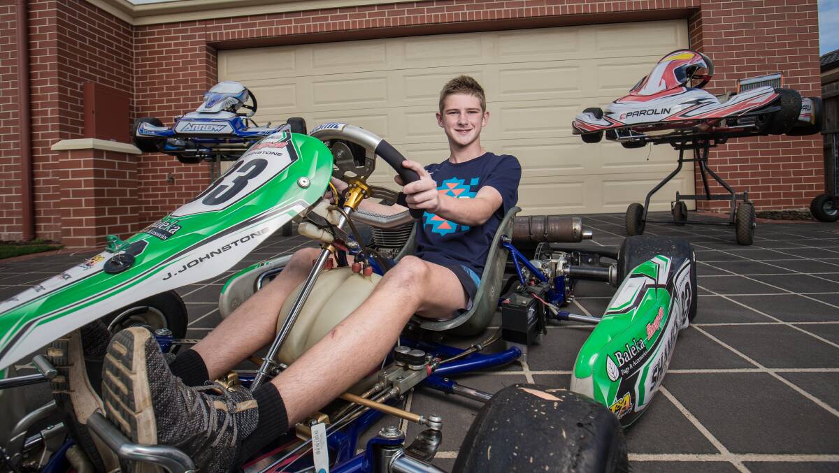 Warrnambool Kart Club's Jaxon Johnstone is preparing to race in this weekend's Victorian Country Series before heading off to Queensland for the Australian Karting Championships. Picture: Christine Ansorge