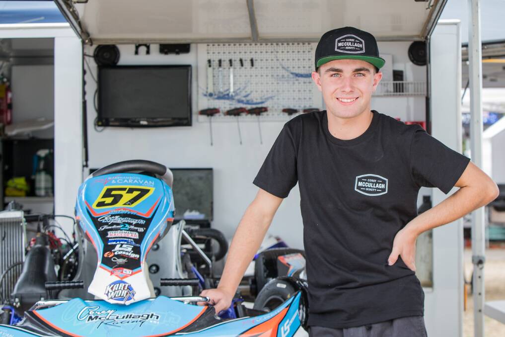FRESH WHEELS: Warrnambool Kart Club's Lachie Swayn enjoyed his first races in the Senior Combined Light class at the Victorian Country Series over the weekend. Picture: Christine Ansorge
