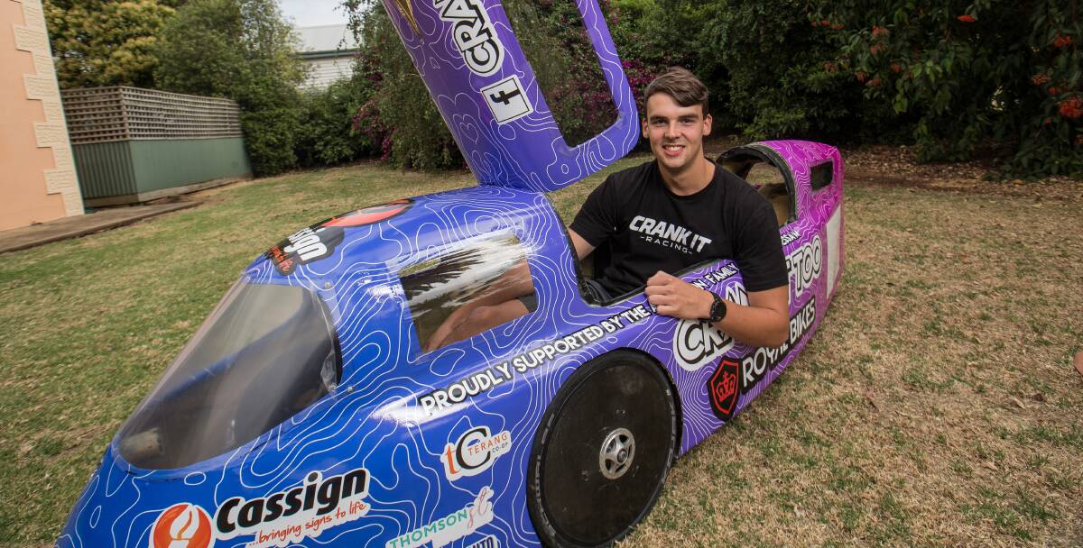 NEED FOR SPEED: Bowen Kemp shows off one of Crank It Racing's tricycles before heading to Melbourne. Picture: Christine Ansorge