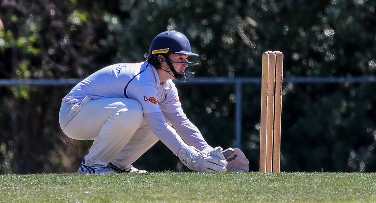 KEEPING LOW: Brierly-Christ Church wicket-keeper Zavier Mungean in is looking forward to facing Russells Creek. Picture: Christine Ansorge