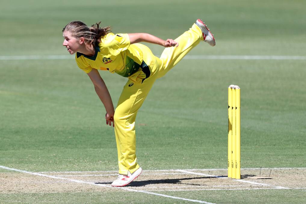 Wicket-taker: Mortlake product and Australia player Georgia Wareham will be important to her team's fight for the 2019 Ashes. Picture: AAP/James Elsby