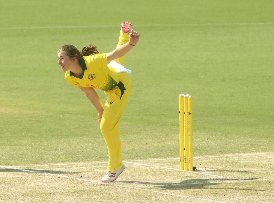 What happens next? Mortlake export Georgia Wareham has played one-day cricket for Australia. She's been selected in the test squad for The Ashes. Could she make her test debut against England next month? Picture: AAP
