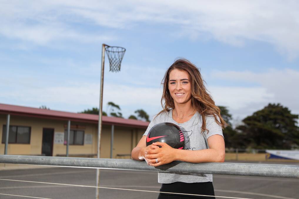 Changing codes: Emily Byers, a long time soccer player, is switching to netball. She's playing for Panmure this season. Picture: Morgan Hancock