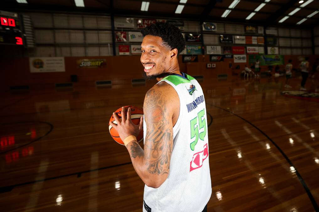 NEW COLOURS: American import Aaron Harrison is proud to represent Warrnambool in the Big V. Picture: Morgan Hancock