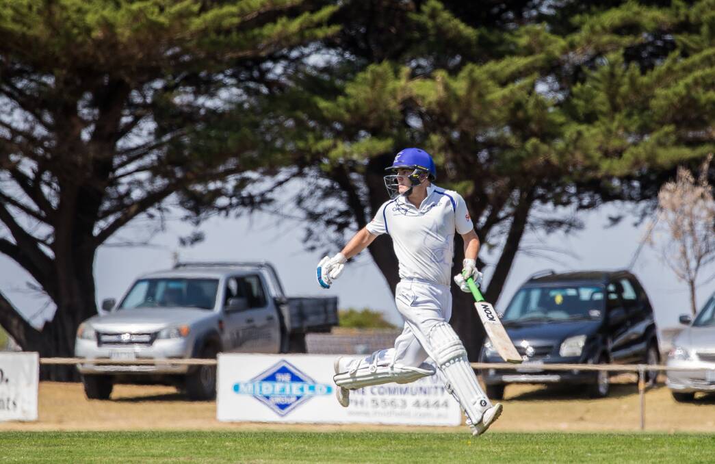 RUN MACHINE: Brierly-Christ Church's Nathan Murphy was the Bulls' top-scorer on day one of their semi-final against Woodford. Picture: Christine Ansorge