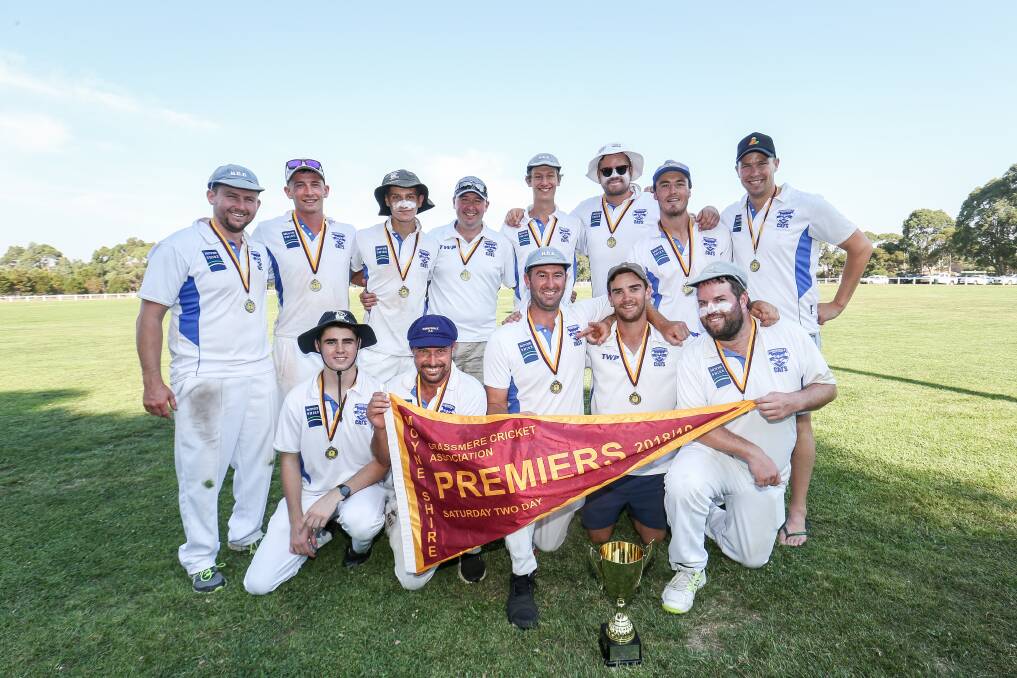 Back-to-back premiers: Hawkesdale backed up their 2017/18 GCA premiership with a commanding 167-run grand final win over Yambuk. Picture: Christine Ansorge