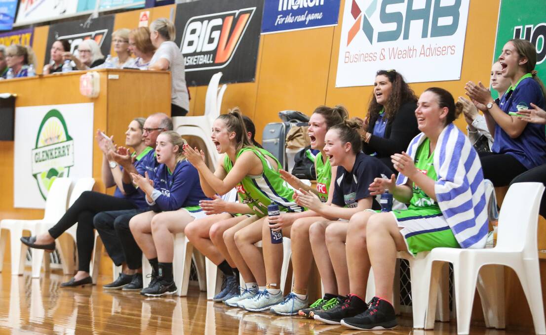 SIDELINE SUPPORT: Warrnambool Mermaids' bench wants to be cheering on its team on Saturday night. Picture: Morgan Hancock 