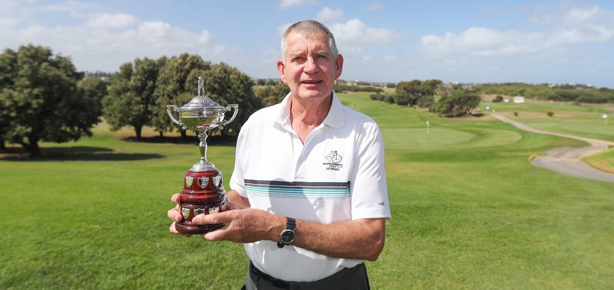 FIRST TIME: Bill Wright won his maiden Warrnambool Golf Club Veteran Championships in a 'surprise' victory for the 74-year-old as he took home the Lin Cole Memorial Trophy. Picture: Morgan Hancock