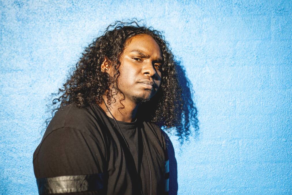 Rising star: Baker Boy, from Milingimbi in North East Arnhem Land is the first Indigenous rapper to rap in Yolngu Matha that has broken into the mainstream. 