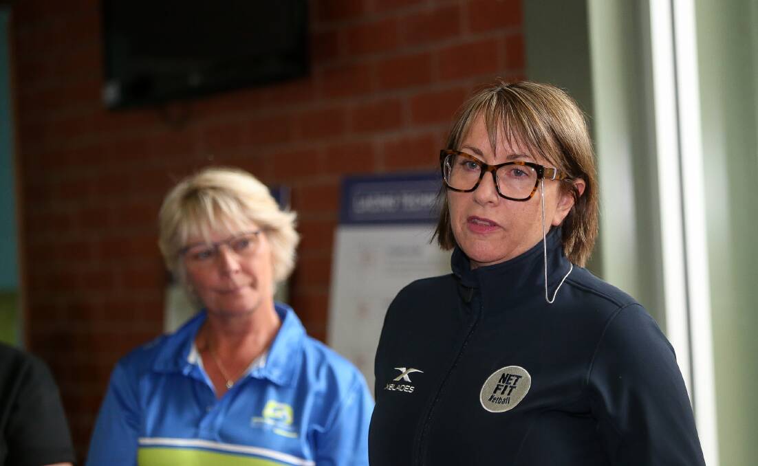 A NETBALL LEGEND: Australian coach Lisa Alexander during her visit to Warrnambool on Thursday. Pictures: Anthony Brady