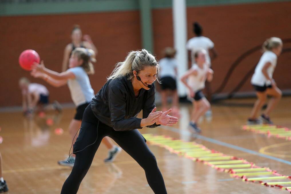 CHAMP: Sarah Wall also hosted a clinic during Australian coach Lisa Alexander's visit. Pictures: Anthony Brady     