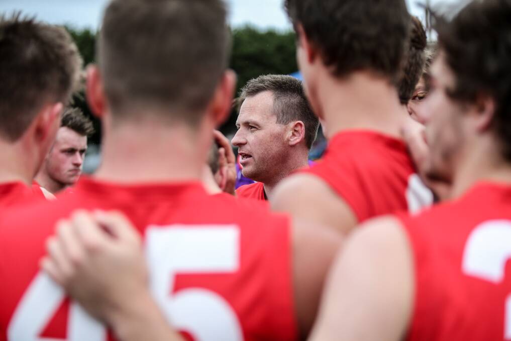 Loyal: Jesse Lewis, who will celebrate his 150th club game on Saturday, is dedicated to the Dennington football club, says coach Mick Phillips (pictured). Picture: Christine Ansorge