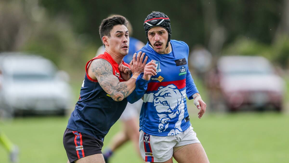 Leader: Panmure senior footballer Louis Kew coaches the Bulldogs' under 18 team. His side needs more players.